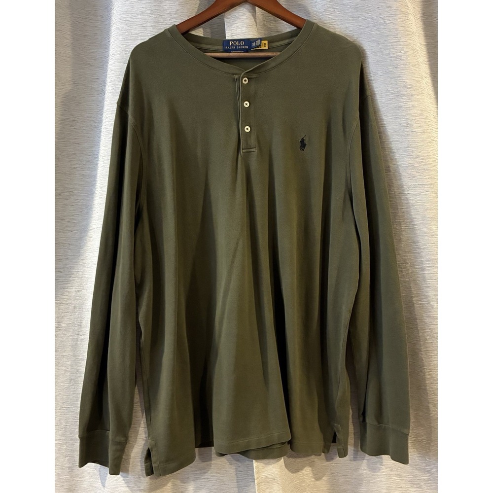 Polo Ralph Lauren Rugby Long Sleeve Men XXL Pullover Sweater 1/4 Button - Picture 1 of 7